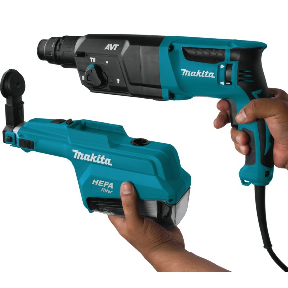 Martillo ligero Makita HR2651TJ - 800 W, SDS-PLUS, 2,2 J, sistema antivibración, maletín incluido Martillo ligero Makita HR2651TJ - 800 W, SDS-PLUS, 2,2 J, sistema antivibración, maletín incluido