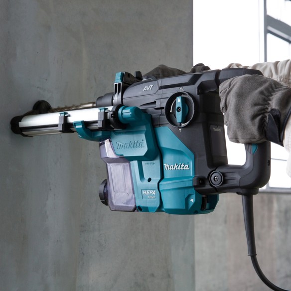 Martillo combinado Makita HR3011FCJ - 1050 W, SDS-PLUS, 30 mm, sistema antivibración Martillo combinado Makita HR3011FCJ - 1050 W, SDS-PLUS, 30 mm, sistema antivibración