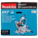 Ingletadora telescópica Makita LS1219L - 1800 W - corte preciso con láser y doble deslizamiento