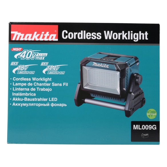 Foco de trabajo Makita ML009GX 18V/40V - 96 LEDs - IP65 - 10.000 lúmenes - Diseño compacto Foco de trabajo Makita ML009GX 18V/40V - 96 LEDs - IP65 - 10.000 lúmenes - Diseño compacto
