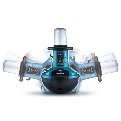 Linterna de área Makita ML010G - Batería 18V / 40Vmáx, 5.500 lúmenes, diseño autoadrizable