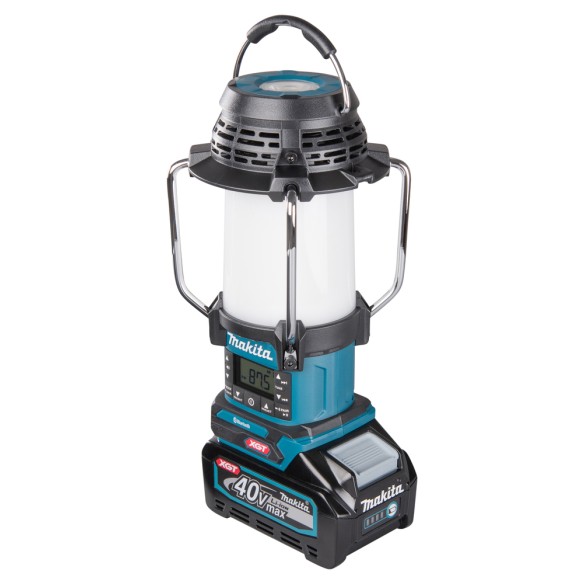 Lámpara de camping Makita MR010G - 40Vmax, 1000 lx, Bluetooth y radio FM, resistente al agua Lámpara de camping Makita MR010G - 40Vmax, 1000 lx, Bluetooth y radio FM, resistente al agua