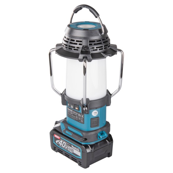 Lámpara de camping Makita MR010G - 40Vmax, 1000 lx, Bluetooth y radio FM, resistente al agua Lámpara de camping Makita MR010G - 40Vmax, 1000 lx, Bluetooth y radio FM, resistente al agua