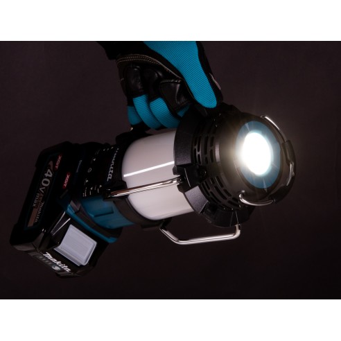 Lámpara de camping Makita MR010G - 40Vmax, 1000 lx, Bluetooth y radio FM, resistente al agua