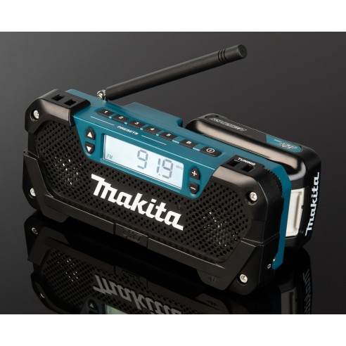Radio portátil Makita MR052 - 12Vmax - Diseño ligero y resistente - Sonido estéreo 2W