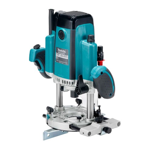 Fresadora de superficie Makita RP2303FC07 - 2100 W, ajuste rápido de profundidad, freno eléctrico