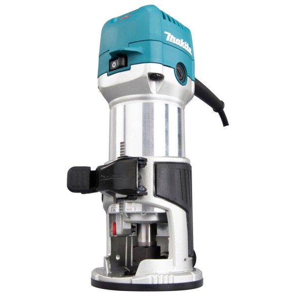 Fresadora multifunción Makita RT0702C - 710 W, pinzas 6/8 mm, carcasa de aluminio, arranque suave