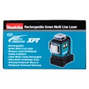 Nivel láser multilínea Makita SK700GD - Batería 12V, láser verde, IP54, 35 m alcance