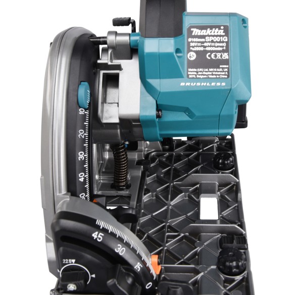 Sierra de incisión a batería Makita SP001GZ03 - 40Vmax, 165 mm, motor sin escobillas - Sin baterías ni cargador ni maletín