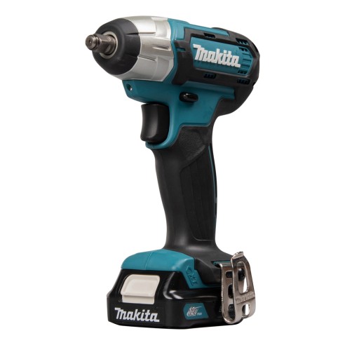 Llave de impacto 12V Makita TW140DSAJ - Compacta, 140 Nm, luz LED, 2 baterías 2.0 Ah