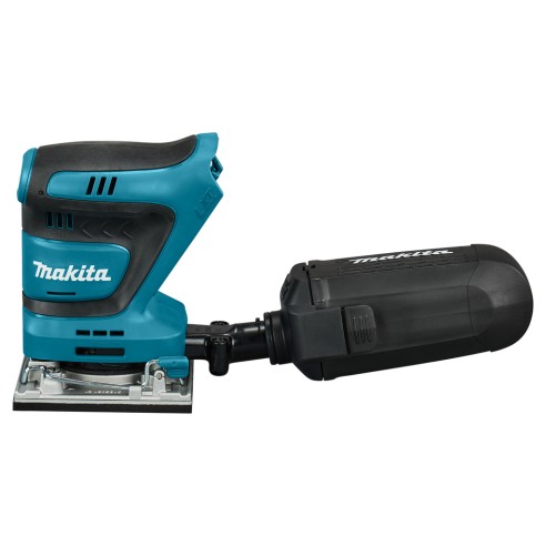 Lijadora orbital a batería Makita DBO482Z - 18V, freno eléctrico, recogida de polvo - Sin batería ni cargador ni maletín