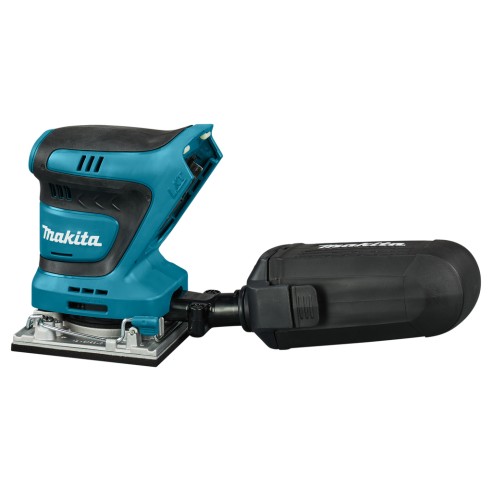 Lijadora orbital a batería Makita DBO482Z - 18V, freno eléctrico, recogida de polvo - Sin batería ni cargador ni maletín