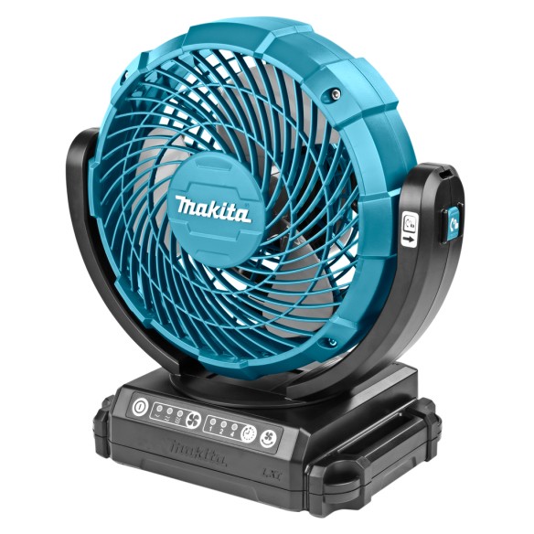 Ventilador a batería Makita DCF102Z - Compacto 14,4/18V con 3 velocidades y acción pendular - Sin batería ni cargador Ventilador a batería Makita DCF102Z - Compacto 14,4/18V con 3 velocidades y acción pendular - Sin batería ni cargador