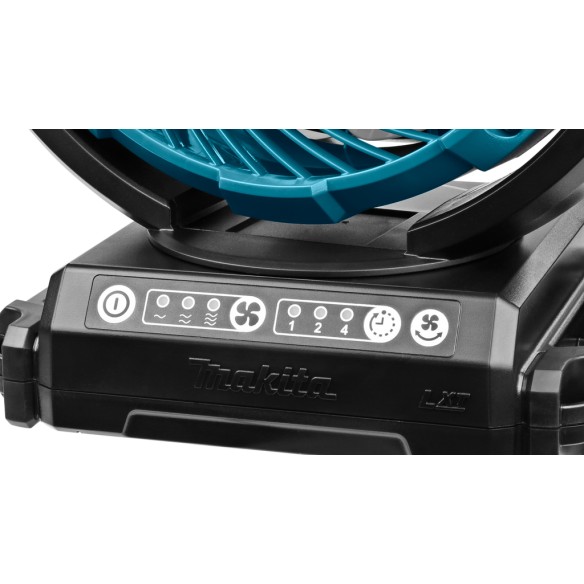 Ventilador a batería Makita DCF102Z - Compacto 14,4/18V con 3 velocidades y acción pendular - Sin batería ni cargador Ventilador a batería Makita DCF102Z - Compacto 14,4/18V con 3 velocidades y acción pendular - Sin batería ni cargador