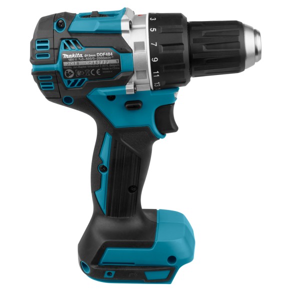 Taladro atornillador Makita DDF484Z - 18V, 54 Nm, motor sin escobillas, luz LED integrada - Sin batería ni cargador ni maletín