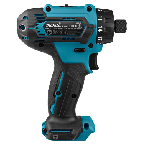 Taladro atornillador Makita DF033DZ 12V - Motor sin escobillas - 30 Nm - Luz LED - Sin batería ni cargador ni maletín