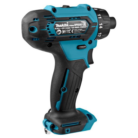 Taladro atornillador Makita DF033DZ 12V - Motor sin escobillas - 30 Nm - Luz LED - Sin batería ni cargador ni maletín