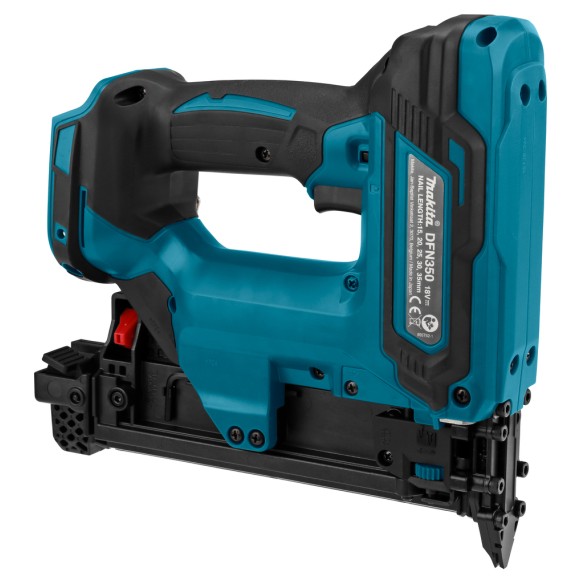 Clavadora neumática a batería Makita DFN350Z - 18V - Luz LED y ajuste de profundidad - Sin batería ni cargador ni maletín Clavadora neumática a batería Makita DFN350Z - 18V - Luz LED y ajuste de profundidad - Sin batería ni cargador ni maletín