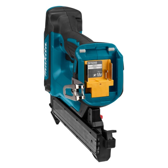 Clavadora neumática a batería Makita DFN350Z - 18V - Luz LED y ajuste de profundidad - Sin batería ni cargador ni maletín Clavadora neumática a batería Makita DFN350Z - 18V - Luz LED y ajuste de profundidad - Sin batería ni cargador ni maletín