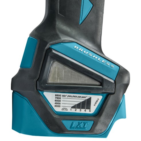 Miniamoladora Makita DGA511Z - 125 mm - 18V - Sin escobillas, velocidad variable - Sin batería ni cargador ni maletín