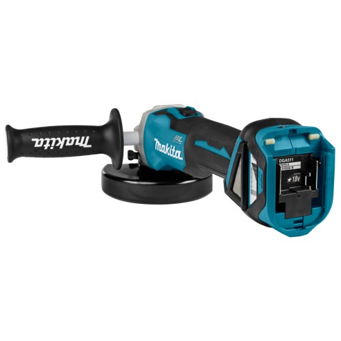 Miniamoladora Makita DGA511Z - 125 mm - 18V - Sin escobillas, velocidad variable - Sin batería ni cargador ni maletín