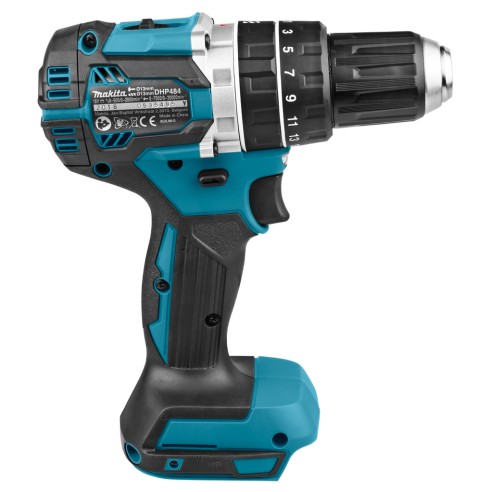 Taladro combinado Makita DHP484Z - 18V - Motor sin escobillas - 2 velocidades, luz LED - Sin batería ni cargador ni maletín