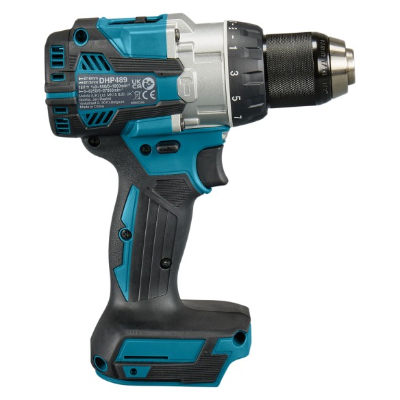 Taladro combinado Makita DHP489Z - 18V, 110 Nm, motor sin escobillas, luz LED - Solo cuerpo (Sin batería ni cargador ni maletín) Taladro combinado Makita DHP489Z - 18V, 110 Nm, motor sin escobillas, luz LED - Solo cuerpo (Sin batería ni cargador ni maletín)