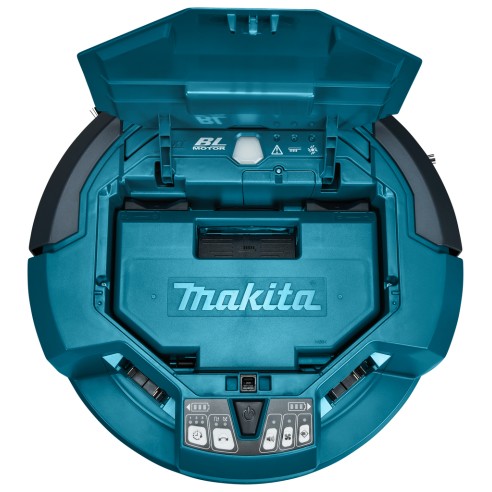 Robot aspirador Makita DRC200Z - 18V - depósito de 2,5L - limpieza de 500 m² - Solo cuerpo (Sin batería ni cargador)