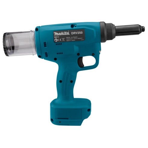 Remachadora a batería Makita DRV250Z - 18V - Longitud de carrera 30 mm - Sin batería ni cargador ni maletín