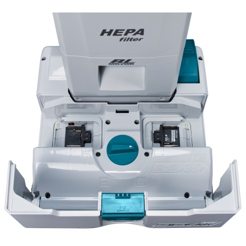 Aspirador vertical Makita DVC560Z - 36V (18V x2) - Filtro HEPA, 5L, motor sin escobillas - Sin batería ni cargador