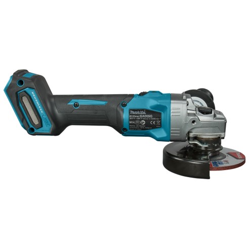 Miniamoladora Makita GA005GZ - 125 mm - 40Vmax - Motor sin escobillas, tecnología AFT - Sin batería ni cargador ni maletín