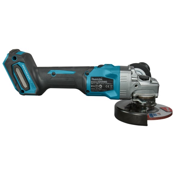 Miniamoladora Makita GA005GZ - 125 mm - 40Vmax - Motor sin escobillas, tecnología AFT - Sin batería ni cargador ni maletín