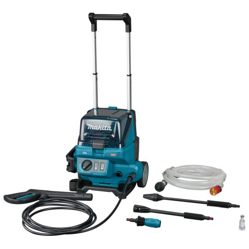 Hidrolimpiadora a batería Makita HW001GZ - 40Vmáx, 115 bar, Asa telescópica, 420 l/h - Sin batería ni cargador