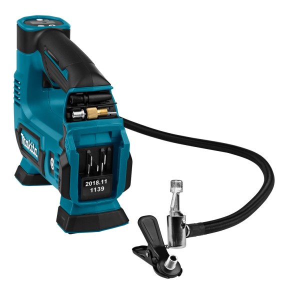 Inflador a batería Makita MP100DZ - 12V, 8,3 bar, manómetro digital retroiluminado - Sin batería ni cargador ni maletín