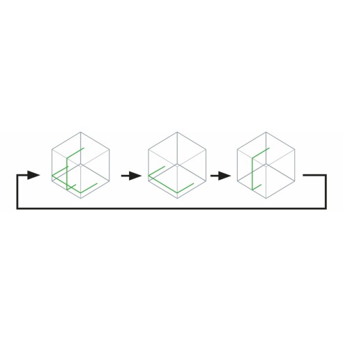 Nivel láser verde cruzado Makita SK105GDZ - 12Vmax - Rango 35 m - IP54 - Autonivelante - Sin batería ni cargador ni maletín