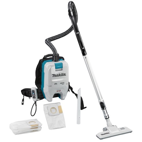 Aspirador de mochila Makita VC008GZ - 40Vmax, filtro HEPA, bajo nivel de ruido - Sin batería ni cargador ni maletín