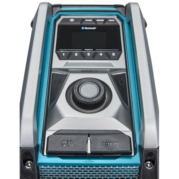 Radio de trabajo portátil Makita MR007GZ - Bluetooth, IP65, alimentación CA y batería - Sin batería ni cargador