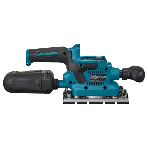 Lijadora orbital Makita DBO381ZU - 18V, 3 velocidades, sistema de extracción de polvo y AWS - Sin batería ni cargador ni maletín Lijadora orbital Makita DBO381ZU - 18V, 3 velocidades, sistema de extracción de polvo y AWS - Sin batería ni cargador ni maletín