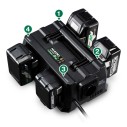 Cargador múltiple HiKOKI UC18YTSL - Carga hasta 4 baterías - Modo Normal y Multicarga - Compatibilidad Multivolt