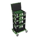 Caja apilable con separadores inter. Hikoki modelo 402538 - Ideal para herramientas - Sistema Stackable I