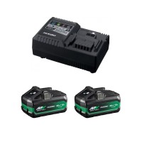 Pack 2 baterías Hikoki Multi Volt tipo B + Cargador ultrarápido UC18YSL3W0Z