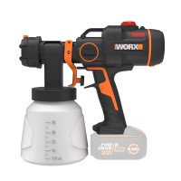 Pulverizador de Pintura a batería Worx - 20KPa | PowerShare | WX020.9 | Sin batería ni Cargador | Boquillas para distintos mater 2