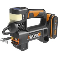 Inflador y linterna 20V Worx | PowerShare | WX092-1 batería 2Ah y cargador | 4 Funciones, luz LED | Boquillas de inflar para bal
