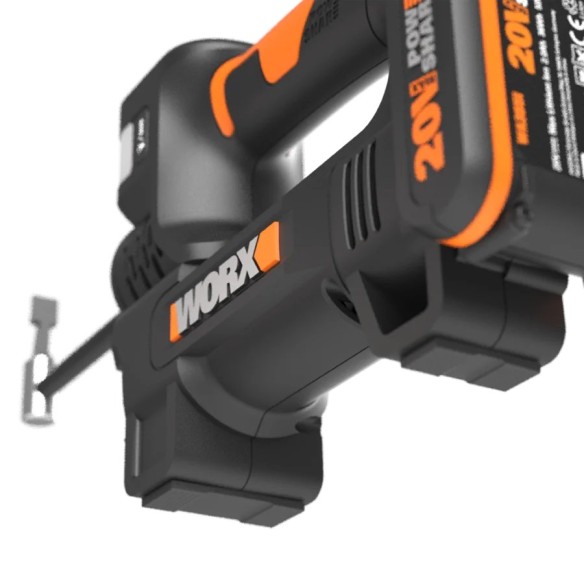 Inflador y linterna 20V Worx | PowerShare | WX092-1 batería 2Ah y cargador | 4 Funciones, luz LED | Boquillas de inflar para bal