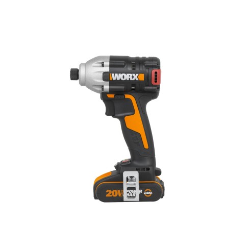 Atornillador de Impacto a Batería Worx WX261 - 260 Nm - 20V - 2 Baterías 2Ah, Cargador y Maletín