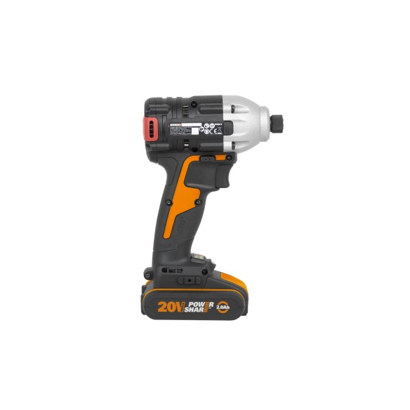 Atornillador de Impacto a Batería Worx WX261 - 260 Nm - 20V - 2 Baterías 2Ah, Cargador y Maletín