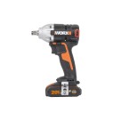 WORX Atornillador de Impacto Brushless 20V Máx PowerShare | WX272-2 Baterías, cargador y maletín | motor sin escobillas, 300Nm |