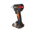 WORX Atornillador de Impacto Brushless 20V Máx PowerShare | WX272-2 Baterías, cargador y maletín | motor sin escobillas, 300Nm |