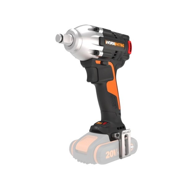 LLave de Impacto a Batería Worx WX272.9 - 300 Nm - Brushless - 20V - Sin Baterías, Cargador ni Maletín