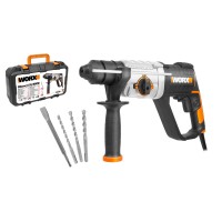 Martillo SDS-Plus 3 funciones 800W 2,5 J | Worx | WX339.3 |  1.050rpm, 5.300ipm, caja de engranajes de aluminio, control de velo 2